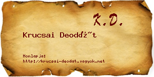 Krucsai Deodát névjegykártya